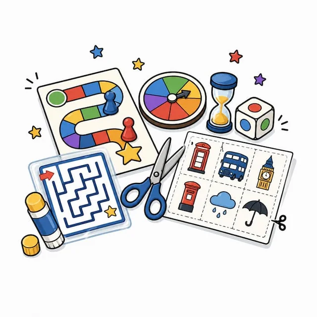 Kit Inglés Interactivo con juegos y materiales